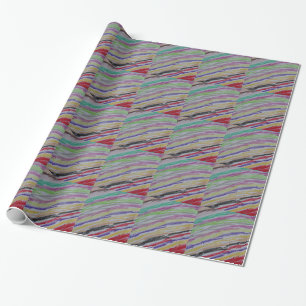 Papel De Regalo Dibujo de líneas con crayón