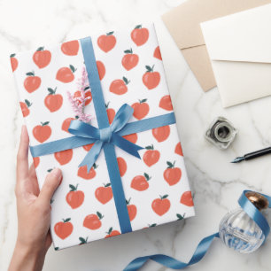 Papel De Regalo Dibujo de Melocotón Adorable