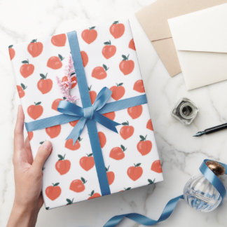 Papel De Regalo Dibujo de Melocotón Adorable