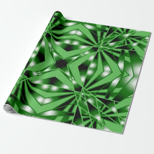 Papel De Regalo Dibujo de perspectiva de degradado de color verde 