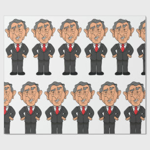 Papel De Regalo Dibujo divertido de George W Bush