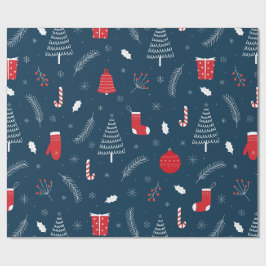 Papel De Regalo Dibujo Navideño Adorable Patrón