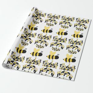 Papel De Regalo Dibujo personalizado único de Bumblebee Doodle B-D
