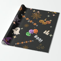 Dibujos lindos de Halloween Kawaii Patrón espeluzn