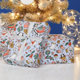 Papel De Regalo Dibujos Navideños
