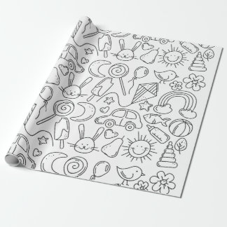 Papel de Regalo Dibujos para Colorear Niños Divert