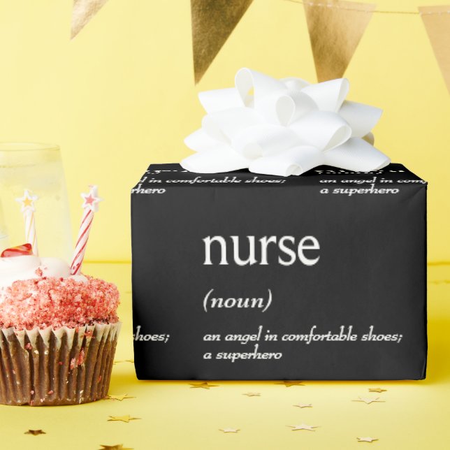 Papel De Regalo Dictionary Definition of a NURSE (Fiesta de cumpleaños )