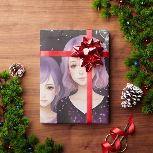 Papel De Regalo Die Schwestern Lavendel & Sakura (Regalo de vacaciones)