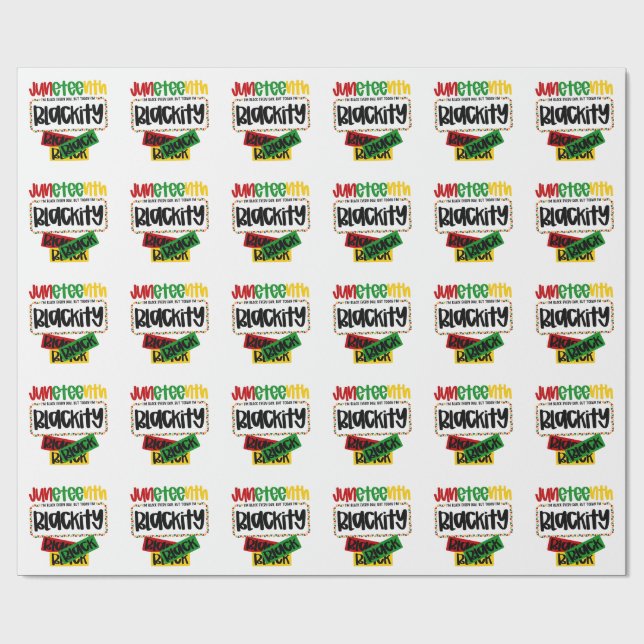 Papel De Regalo Diecinueve Blackity Black Black Funny (Superficie plana)