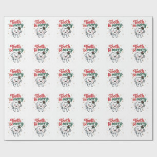 Papel De Regalo Diente Sean Merry Funny Dental Dentist Navidades
