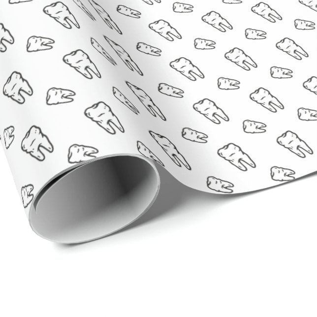 Papel De Regalo Dientes  (Esquina del rollo)