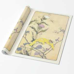 Papel De Regalo Dientes de león del Wildflower del vintage