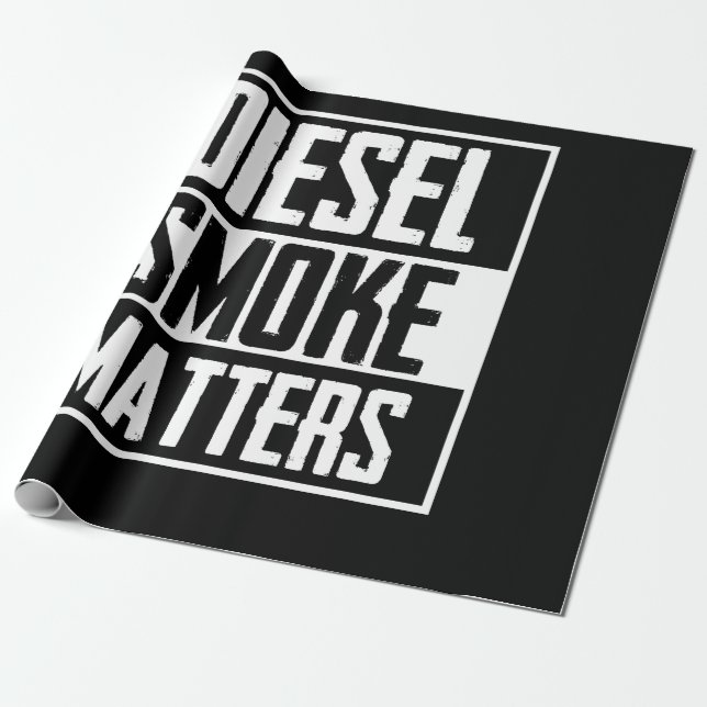 Papel De Regalo DIESEL SMOKE MATTERS Diesel Camión Rollo de carbón (Desenrollado)