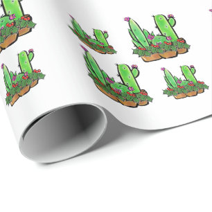 Papel De Regalo Diferentes fiestas navideñas Cactus cactus succule
