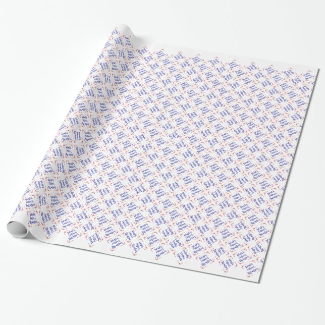 Papel De Regalo ¡Dijo Dios! Cuatro flores rojas  (Desenrollado)