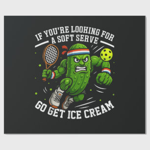 Papel De Regalo Dill Funny Jugando Pickleball