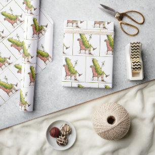 Papel De Regalo Dill Pickle en una silla con un Martini