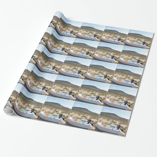 Papel De Regalo Dinghy en la playa (Desenrollado)