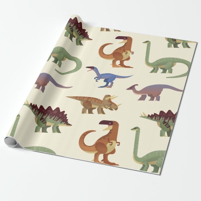 Papel De Regalo Dino dinosaurio (Desenrollado)