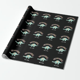 Papel De Regalo Dino gracioso de Groovy Pregosaurus