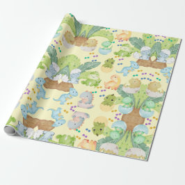 Papel De Regalo Dino Pequeño Adorable