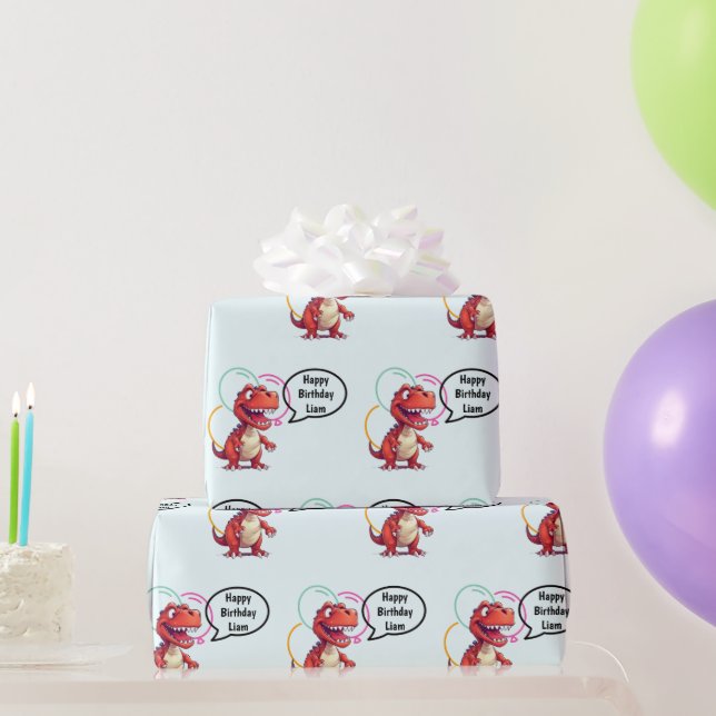 Papel De Regalo Dino Roar Gift (Regalos de fiesta)