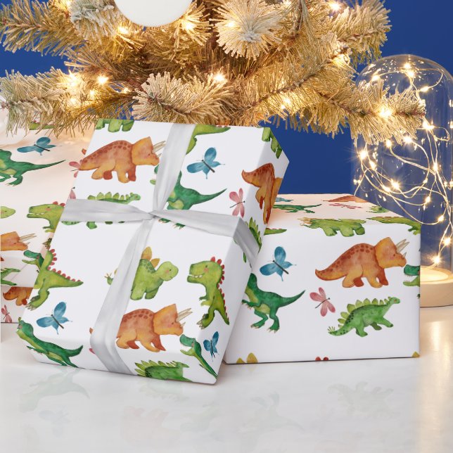 Papel De Regalo Dino Two rex 2nd boy Dinosaur birthday party (Vacaciones)