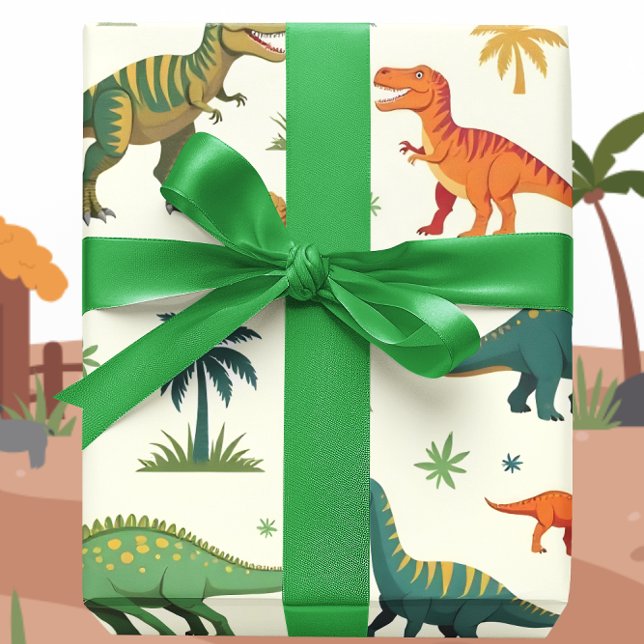 Papel De Regalo Dinos pintados (Subido por el creador)