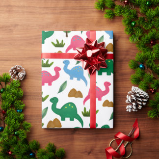 Papel De Regalo Dinos pintados