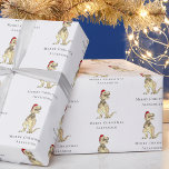 Papel De Regalo Dinosaur Merry Christmas Personalizado<br><div class="desc">Divertidos Navidades de Dinosaurios Personalizados Envolviendo a los niños Personalizados de papel Nombre colorido festivo T-Rex Santa Envoltura de regalo Hacer que sus regalos de vacaciones rugen con diversión prehistórica! Este papel de envoltura personalizado de Navidades de dinosaurios presenta un travieso tiranosaurio rex emparejado con una tipografía moderna y audaz...</div>