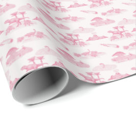 Papel De Regalo Dinosaur Toile (Pink) Wrapping Paper