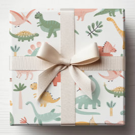 Papel De Regalo Dinosaurio