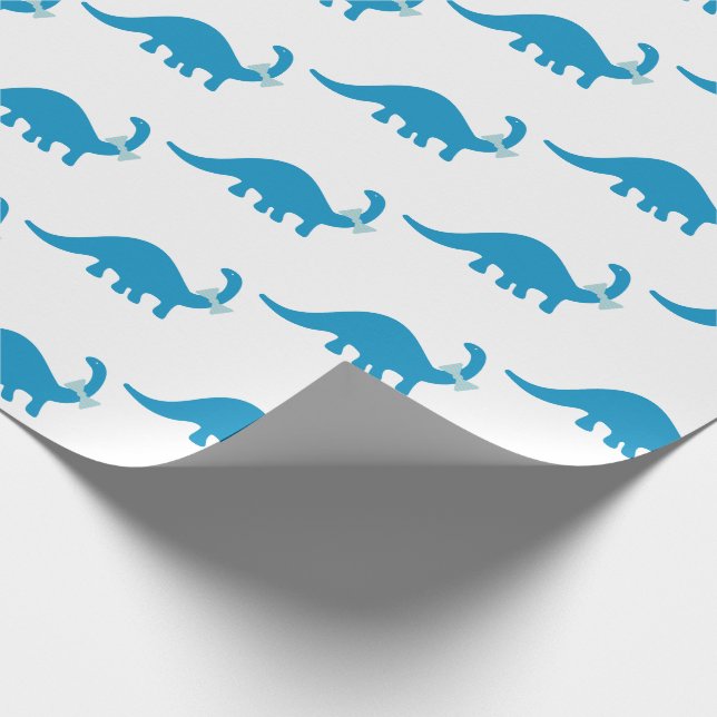 Papel De Regalo Dinosaurio azul (Esquina)