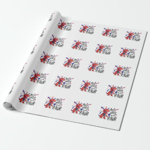 Papel De Regalo Dinosaurio de los Rawr Blancos Occidentales