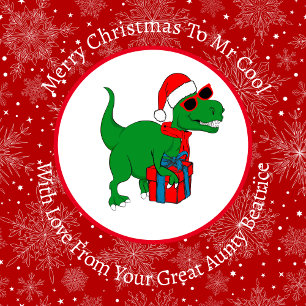Papel De Regalo Dinosaurio de Navidades Guay personalizados
