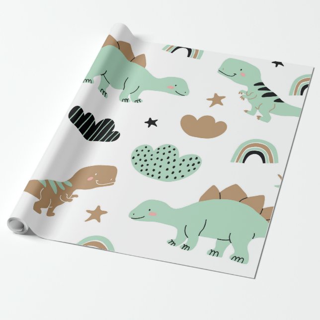 Papel De Regalo Dinosaurios (Desenrollado)