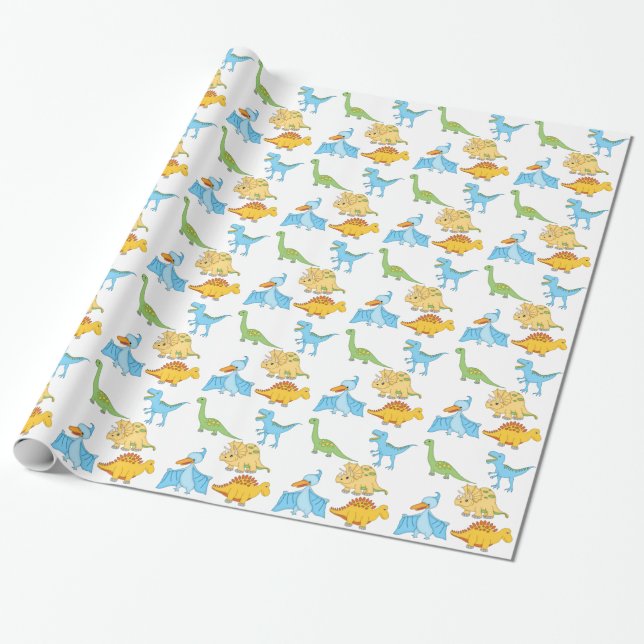 Papel De Regalo Dinosaurios (Desenrollado)