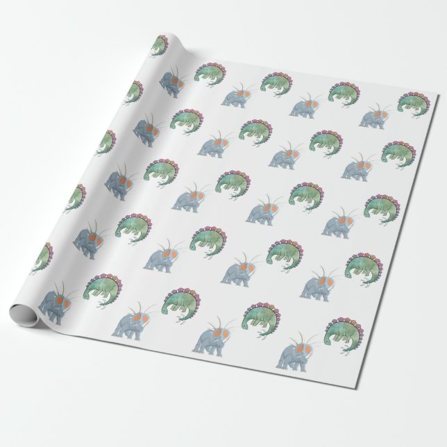 Papel De Regalo Dinosaurios (Desenrollado)