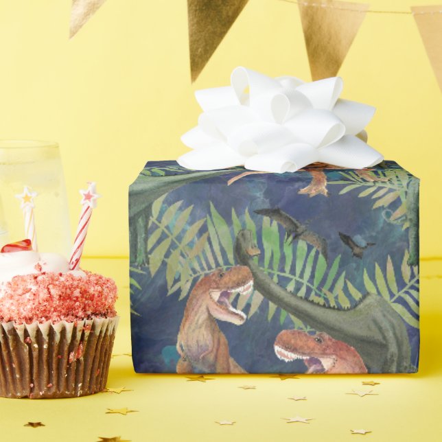 Papel De Regalo Dinosaurios (Fiesta de cumpleaños )