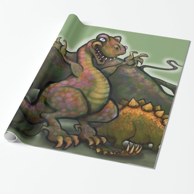 Papel De Regalo Dinosaurios 2x3' 60# Posters de pared (Desenrollado)