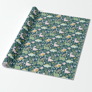 Papel De Regalo Dinosaurios cútricos