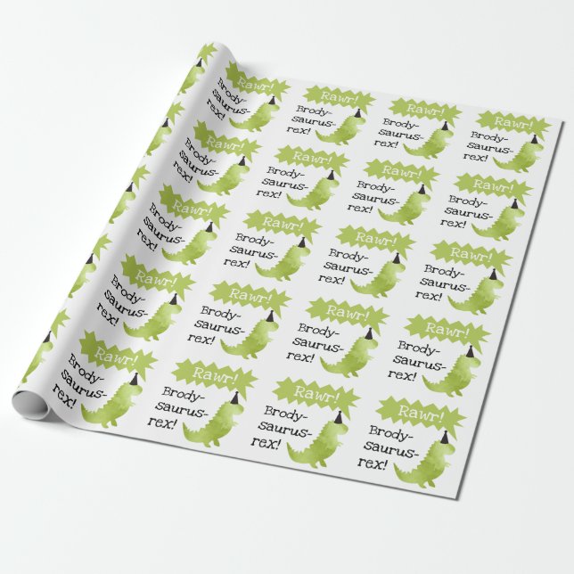 Papel De Regalo Dinosaurios de pequeños Dinos (Desenrollado)