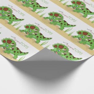 Papel De Regalo Dinosaurios divertidos Triceratops Niños y Chicas