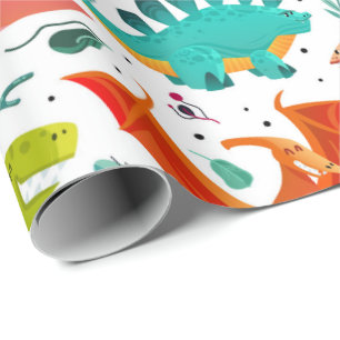 Papel De Regalo Dinosaurios infantiles