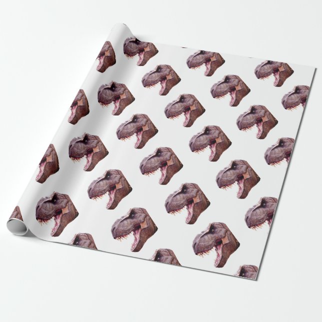 Papel De Regalo Dinosaurios T-Rex (Desenrollado)