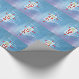 Papel De Regalo Dios, primera comunión sagrada, azul