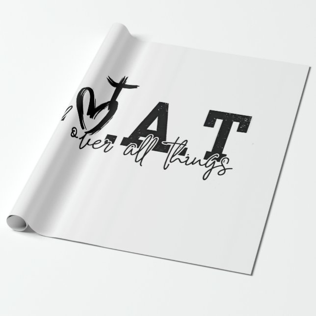 Papel De Regalo Dios sobre todas las cosas cristiano Jesús (Desenrollado)