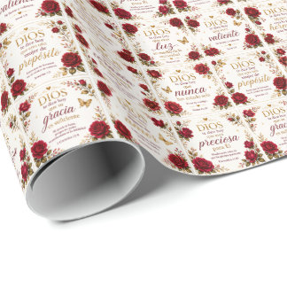 Papel de Regalo Dios Te Dice Hoy Floral Cristiano