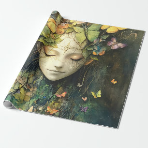 Papel De Regalo Diosa del Bosque Encantado con Mariposas (2)
