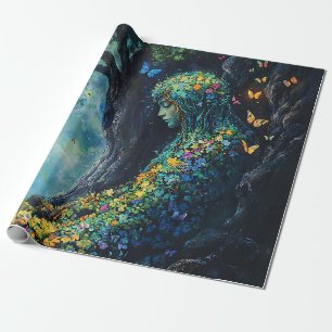Papel De Regalo Diosa del Bosque Encantado con Mariposas (6)